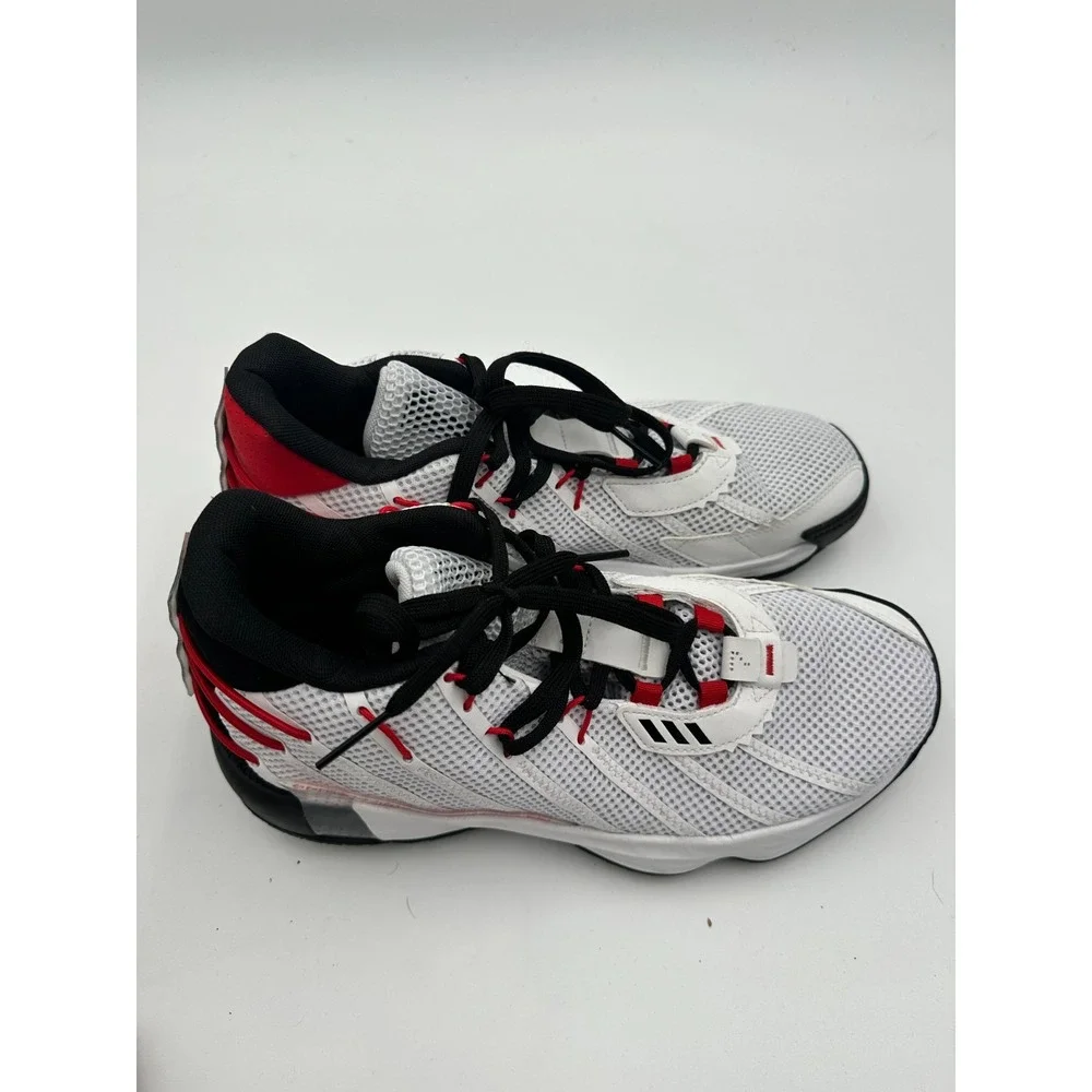 Adidas Dame 7 Men's Basketball Shoes‎ Cloud White Core Black Mid Top Sneakers